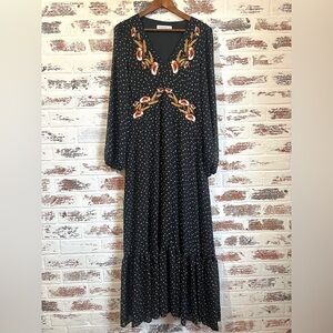 RusttyDustty Dress Carta Floral Mix Print Maxi Boho Bohemian Sz XXL